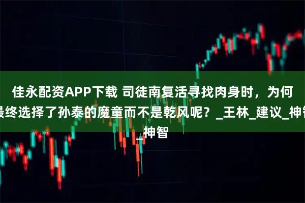 佳永配资APP下载 司徒南复活寻找肉身时，为何最终选择了孙泰的魔童而不是乾风呢？_王林_建议_神智
